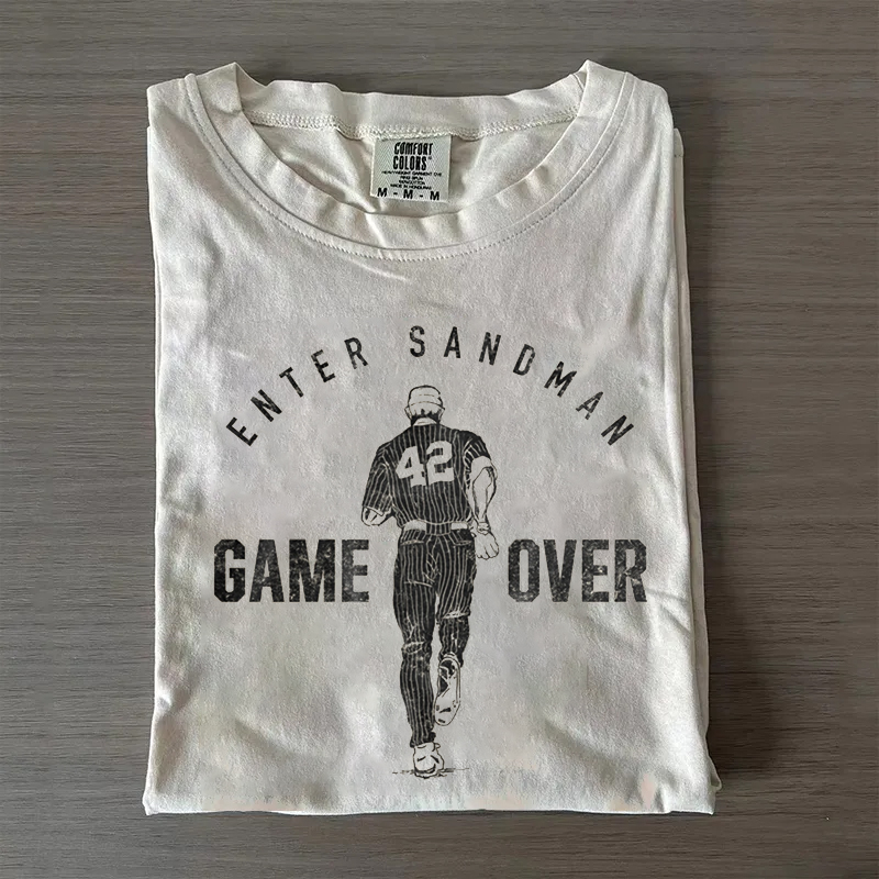 Enter Sandman Vintage Baseball T shirt