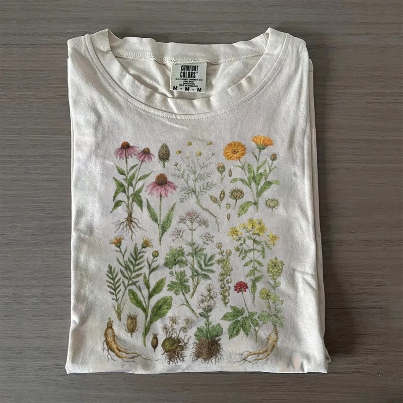 Vintage Meadow Flowers Graphic T-Shirt