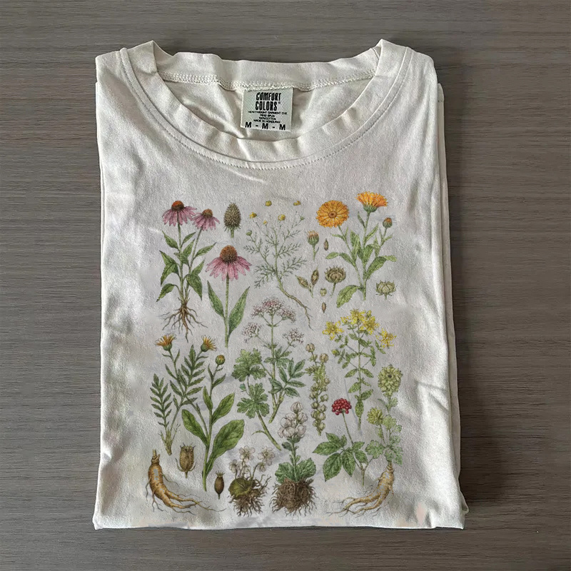 Vintage Meadow Flowers Graphic T-Shirt