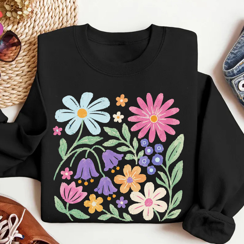 Retro Floral Sweatshirt