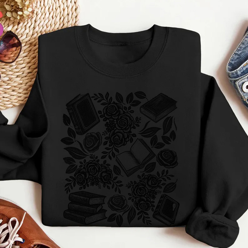 Books and Flowers Sweatshirt