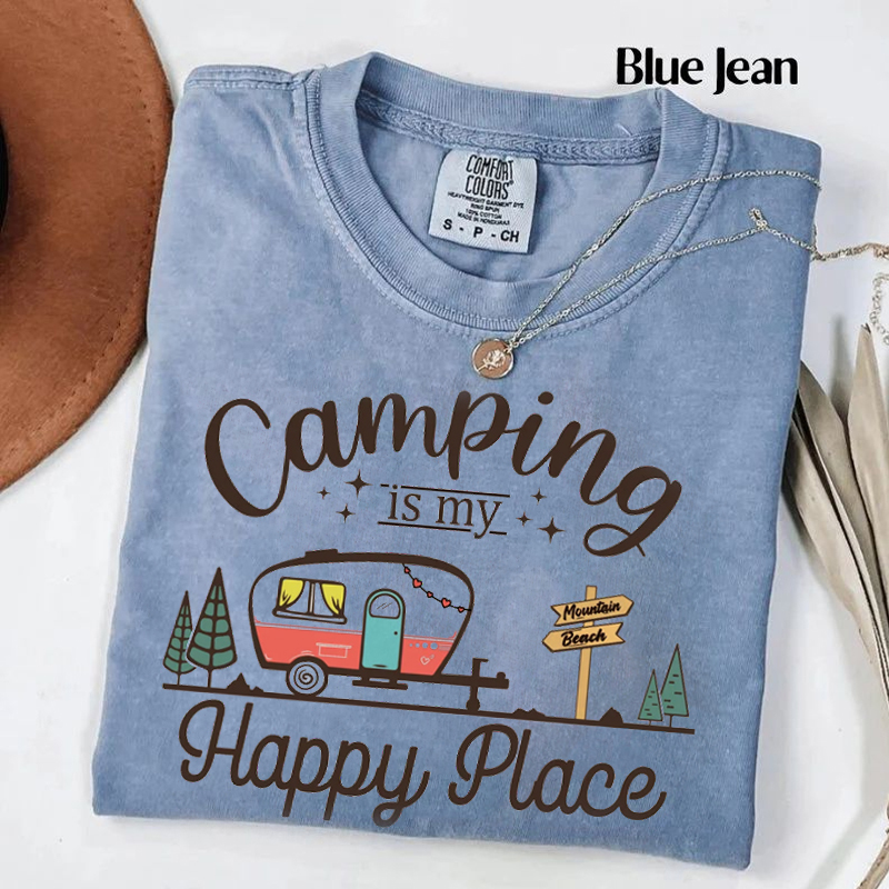 Camping Is My Happy Place T-shirt