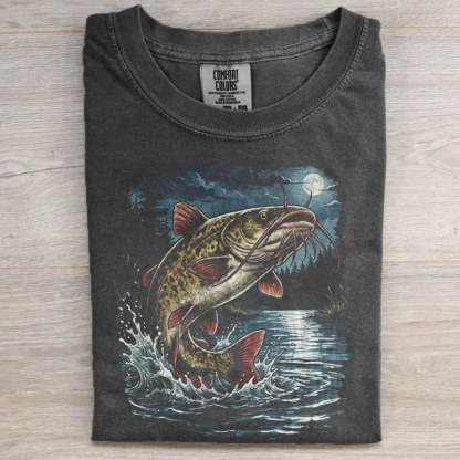 Retro Catfish Fishing T-shirt