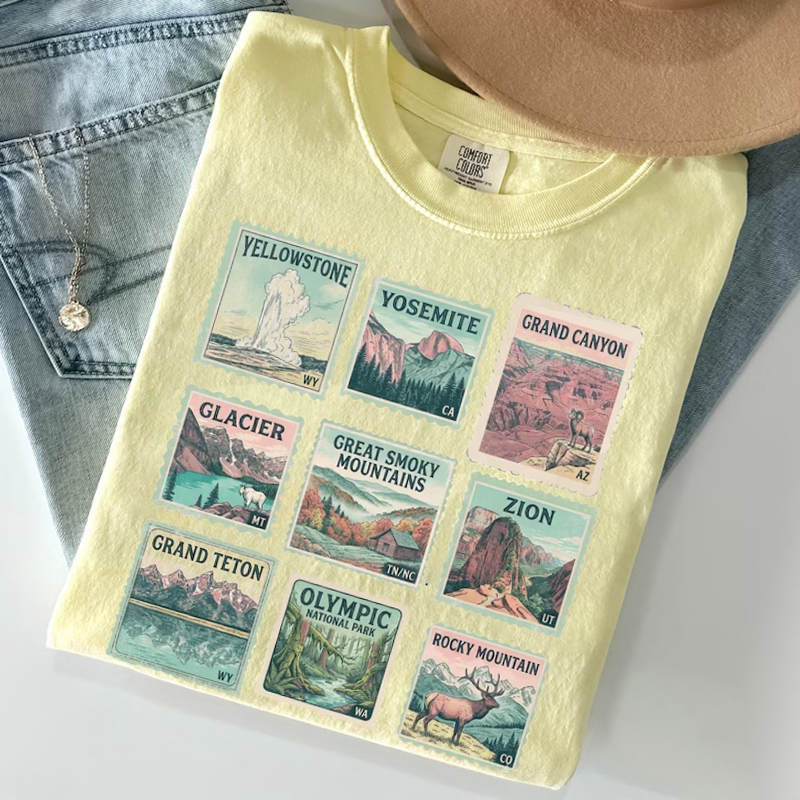 Nature Stamp Camping T-shirt