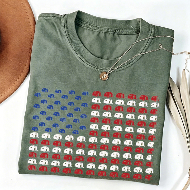 Patriotic Camping T-shirt