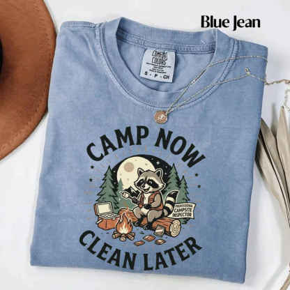 Raccoon Camping Graphic T-shirt
