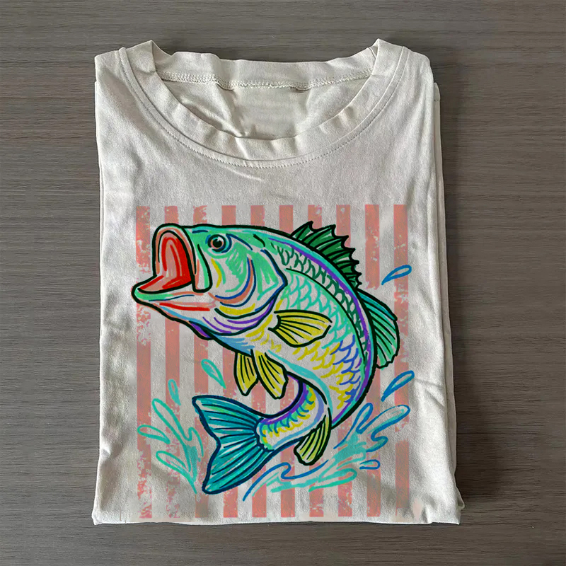 Retro Bass Fish T-Shirt