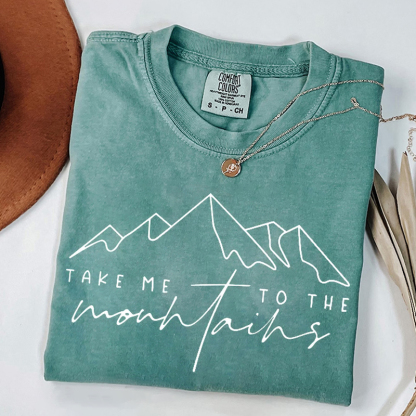 Take Me To The Mountains Camping T-shirt