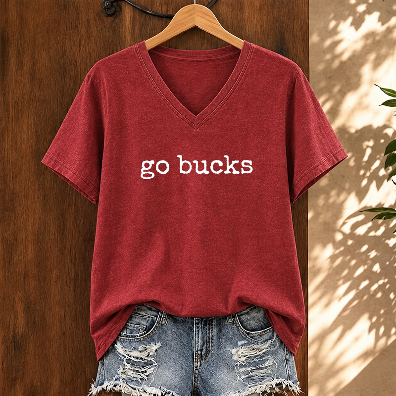 Go Bucks Ohio State Football Fan V-neck