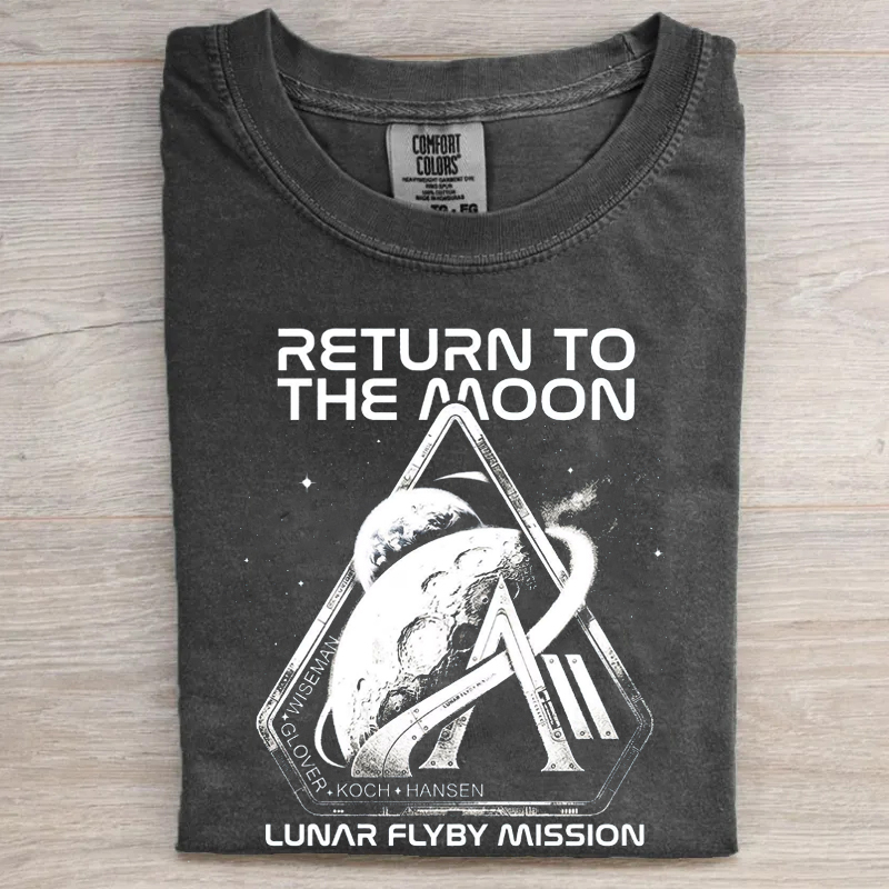 Artemis II Lunar Flyby Vintage Graphic T-Shirt