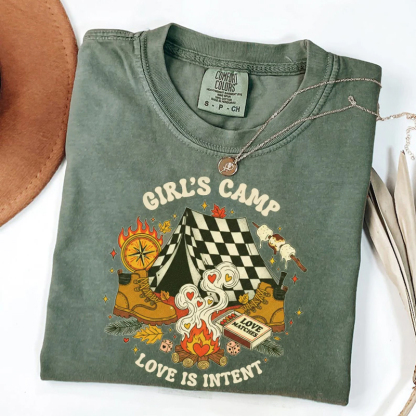 Retro Girls Camp Graphic T-shirt