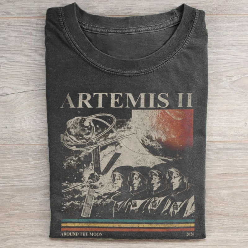 Artemis II Around The Moon Vintage T-shirt
