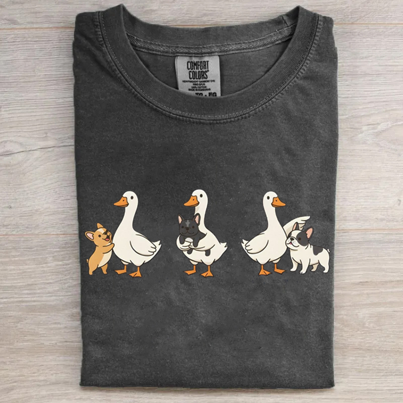 French Bulldog and Silly Goose T-shirt