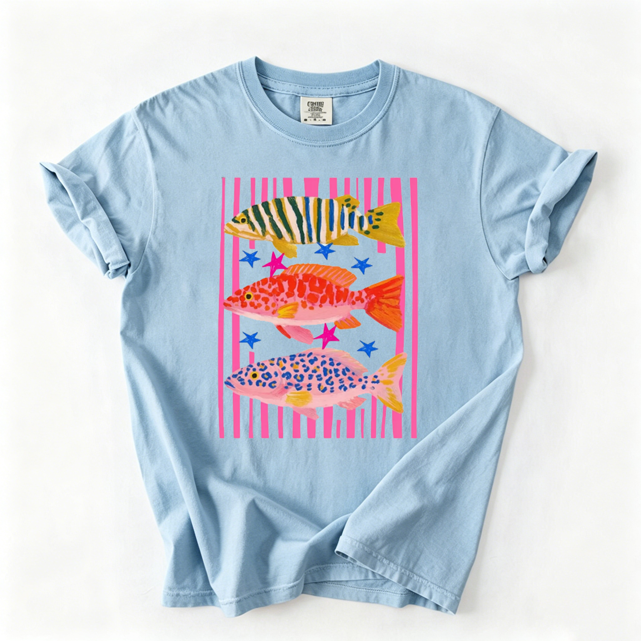 Beach Vacation Tropical Fish Trio T-shirt