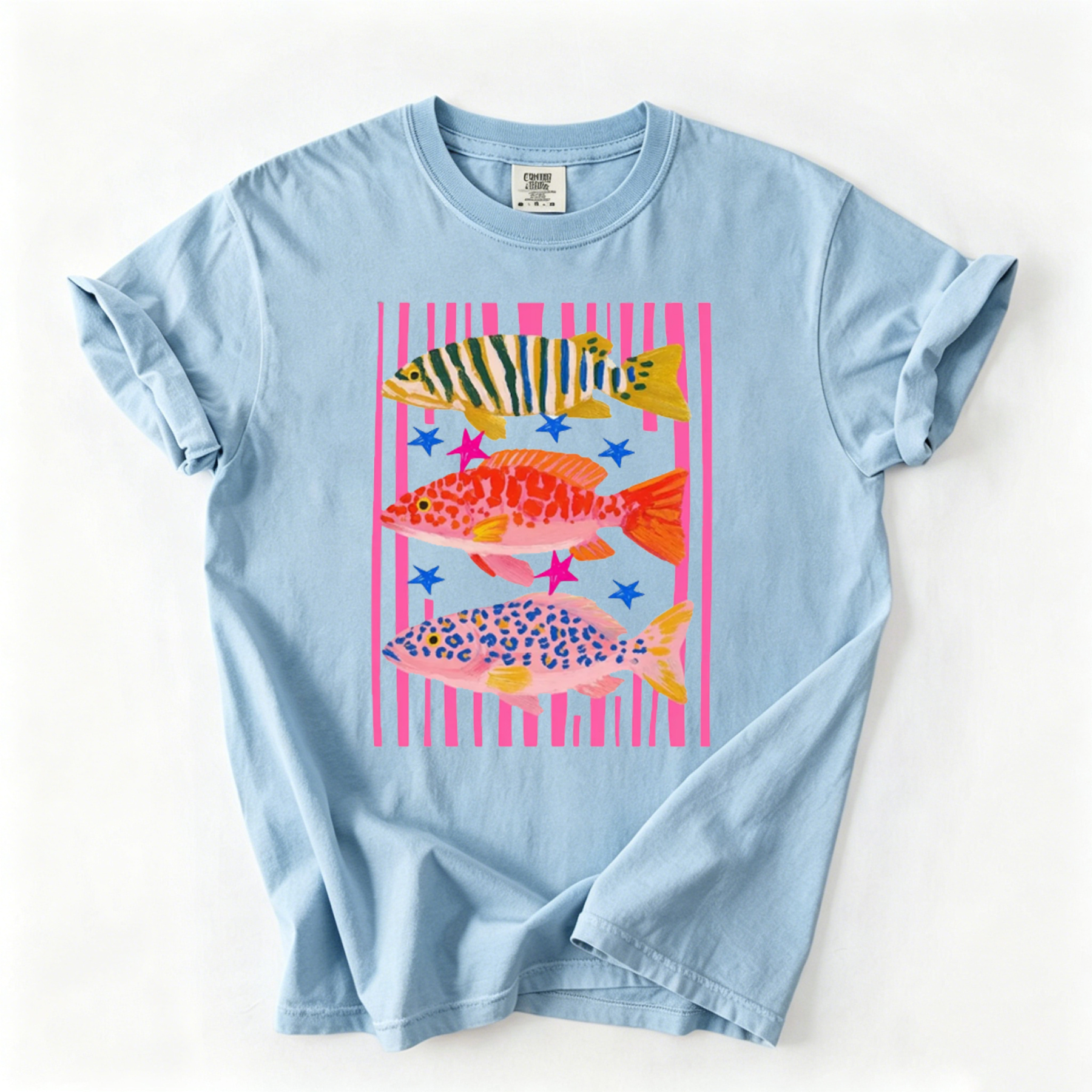 Beach Vacation Tropical Fish Trio T-shirt