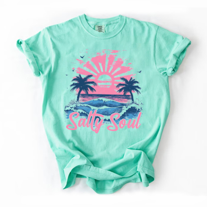 Summer Vacation Salty Soul T-shirt