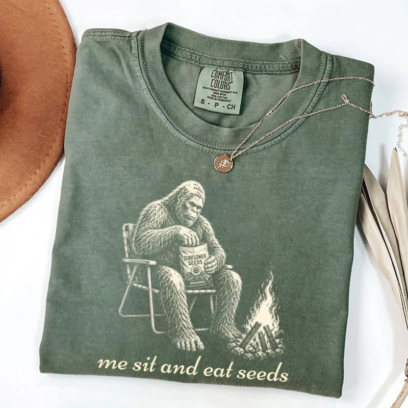 Funny Bigfoot Camping T-shirt
