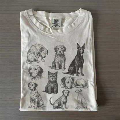 Vintage Tattoo Style dog T-Shirt