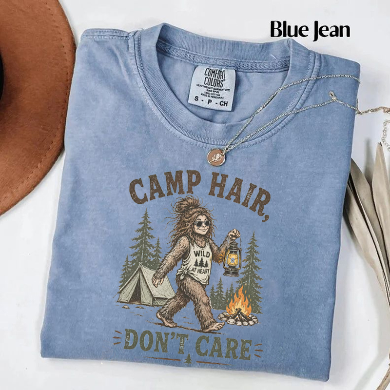 Funny Bigfoot Camping T-shirt