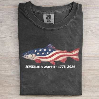 Patriotic Trout Fishing T-shirt