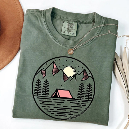 Camping Tent Graghic T-shirt