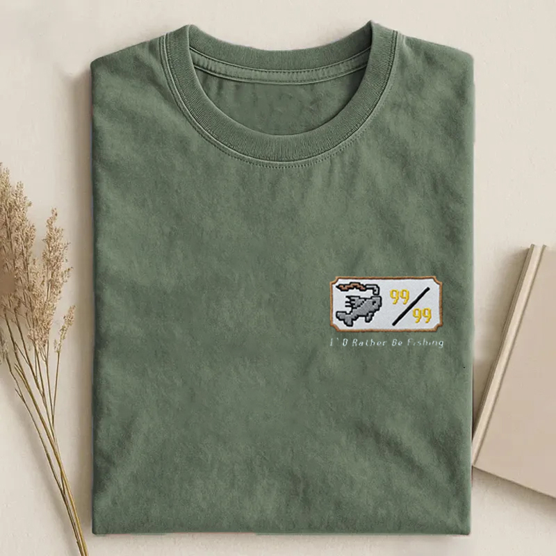 Embroidered OSRS Fishing T-Shirt