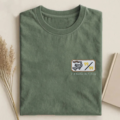 Embroidered OSRS Fishing T-Shirt