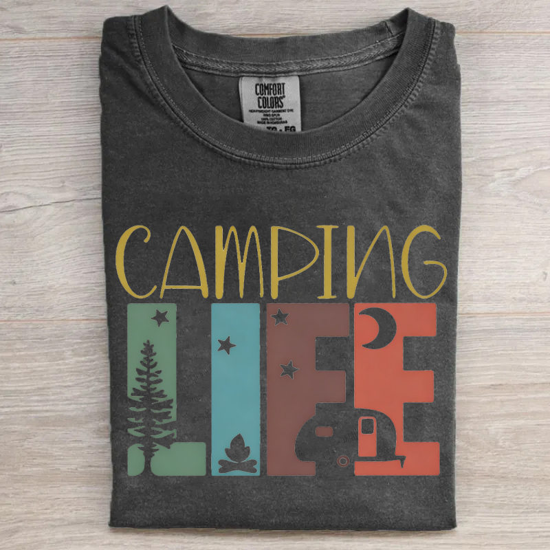 Camp Life Joyful Travel Trailer T-shirt