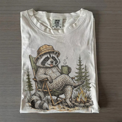 Vintage Camping Raccoon T-shirt