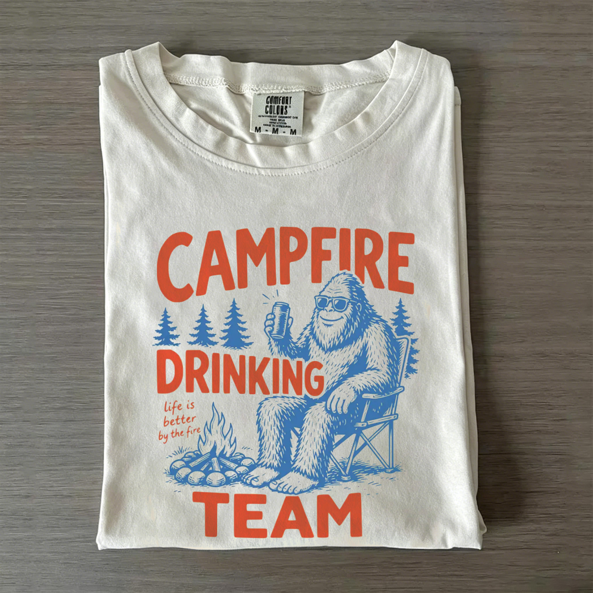 Funny Bigfoot Camping T-shirt
