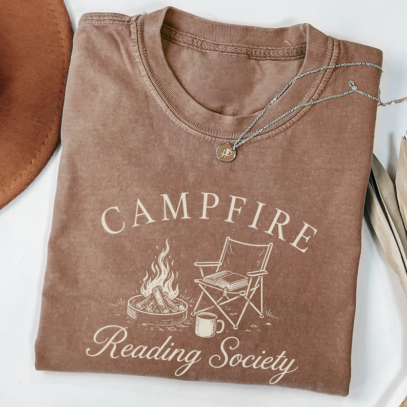 Campfire Book Lover T-shirt