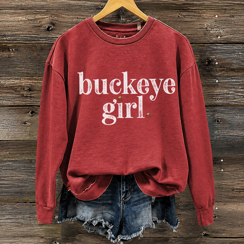 Buckeye Nut Girl Ohio State Football Sweatshirt