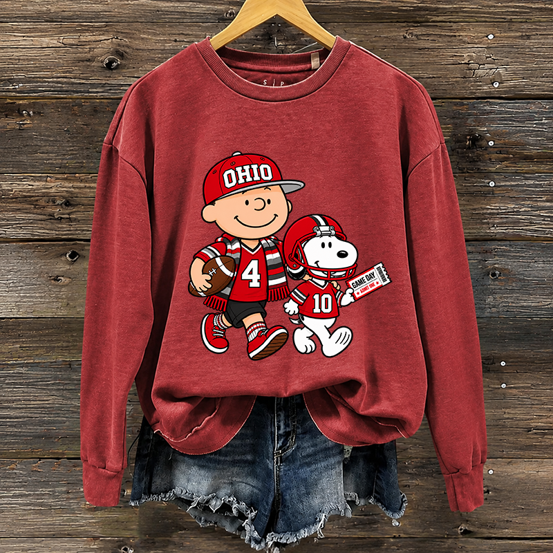 Ohio State Football Cartoon Fan Sweatshirt