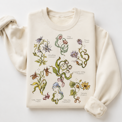 Calla Lily Tinkerbell Fairy Floral Sweatshirt
