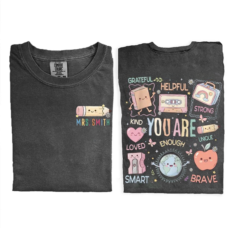 Custom Teacher Name Back to School T-shirt