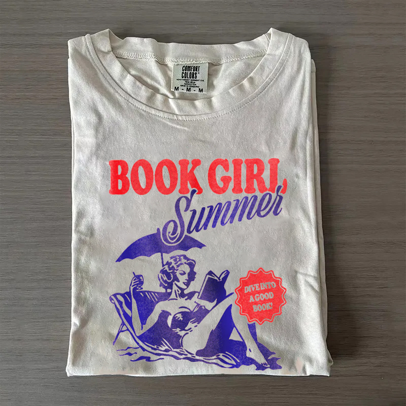 Book Girl Summer T-shirt