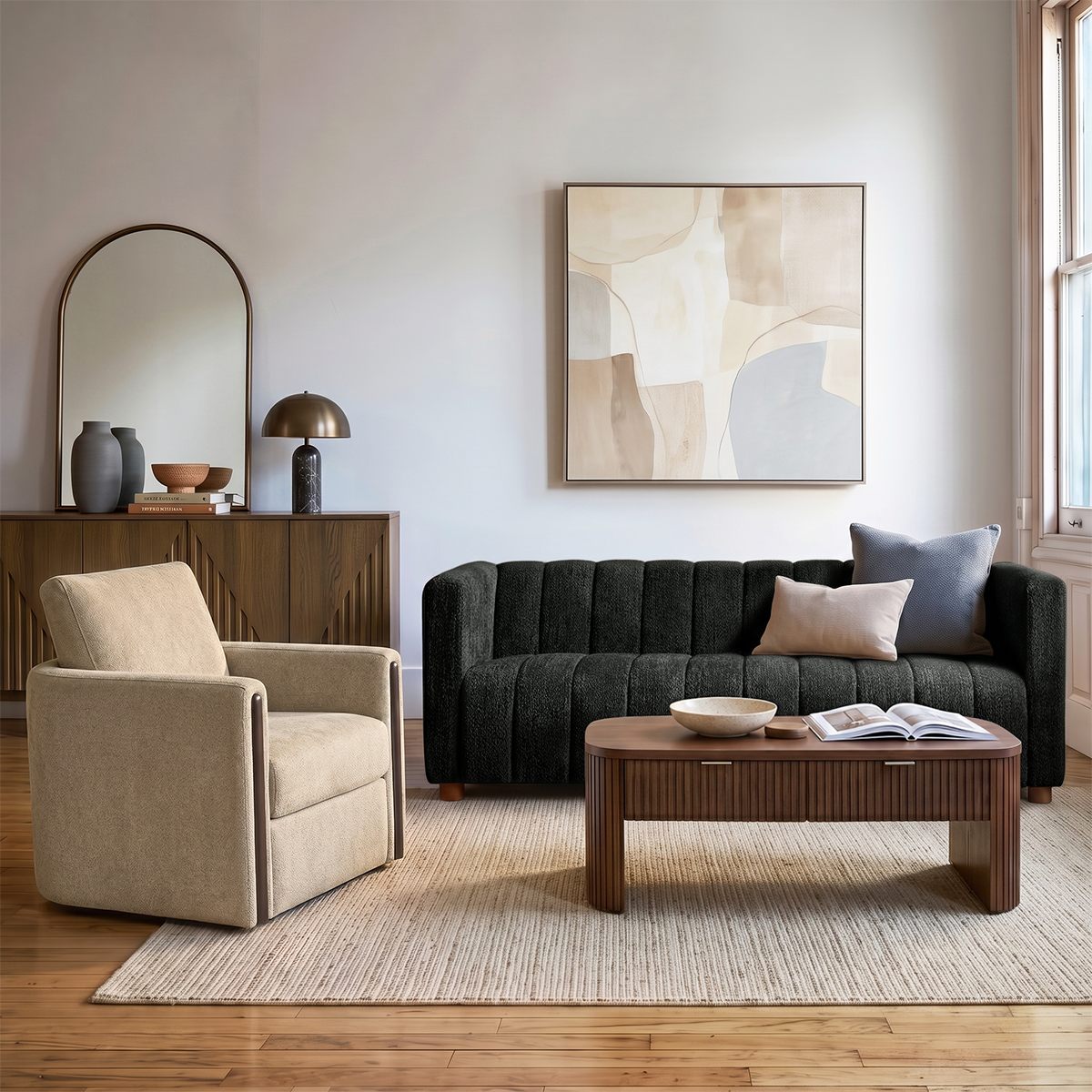 Harlow 2-Piece Living Room Set With Sofa And Armchair