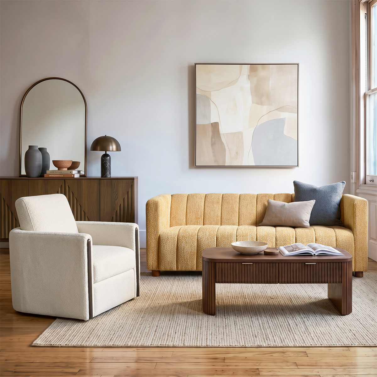 Harlow 2-Piece Living Room Set With Sofa And Armchair - HULALA HOME