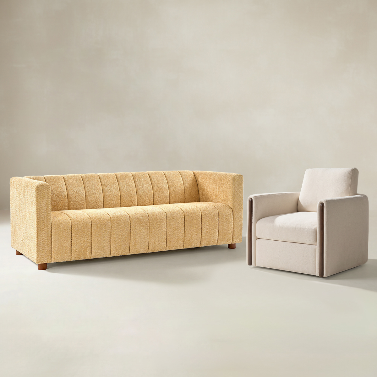 Harlow 2-Piece Living Room Set With Sofa And Armchair