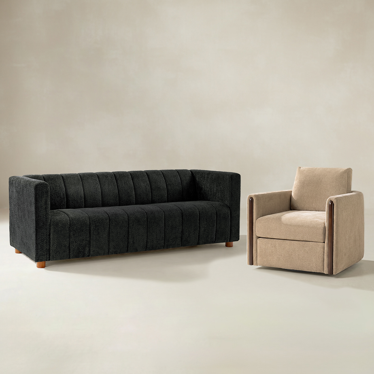 Harlow 2-Piece Living Room Set With Sofa And Armchair