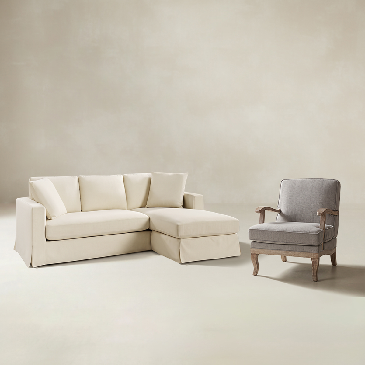 Hadley 2-Piece Living Room Set With Corner sofa And Armchair