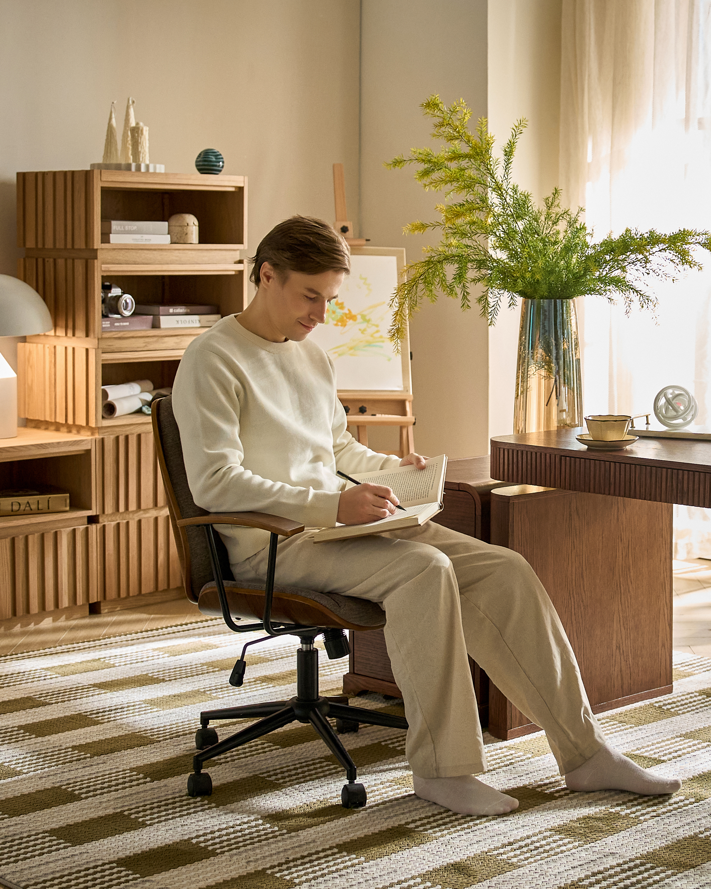 Ergonomic desk and chair