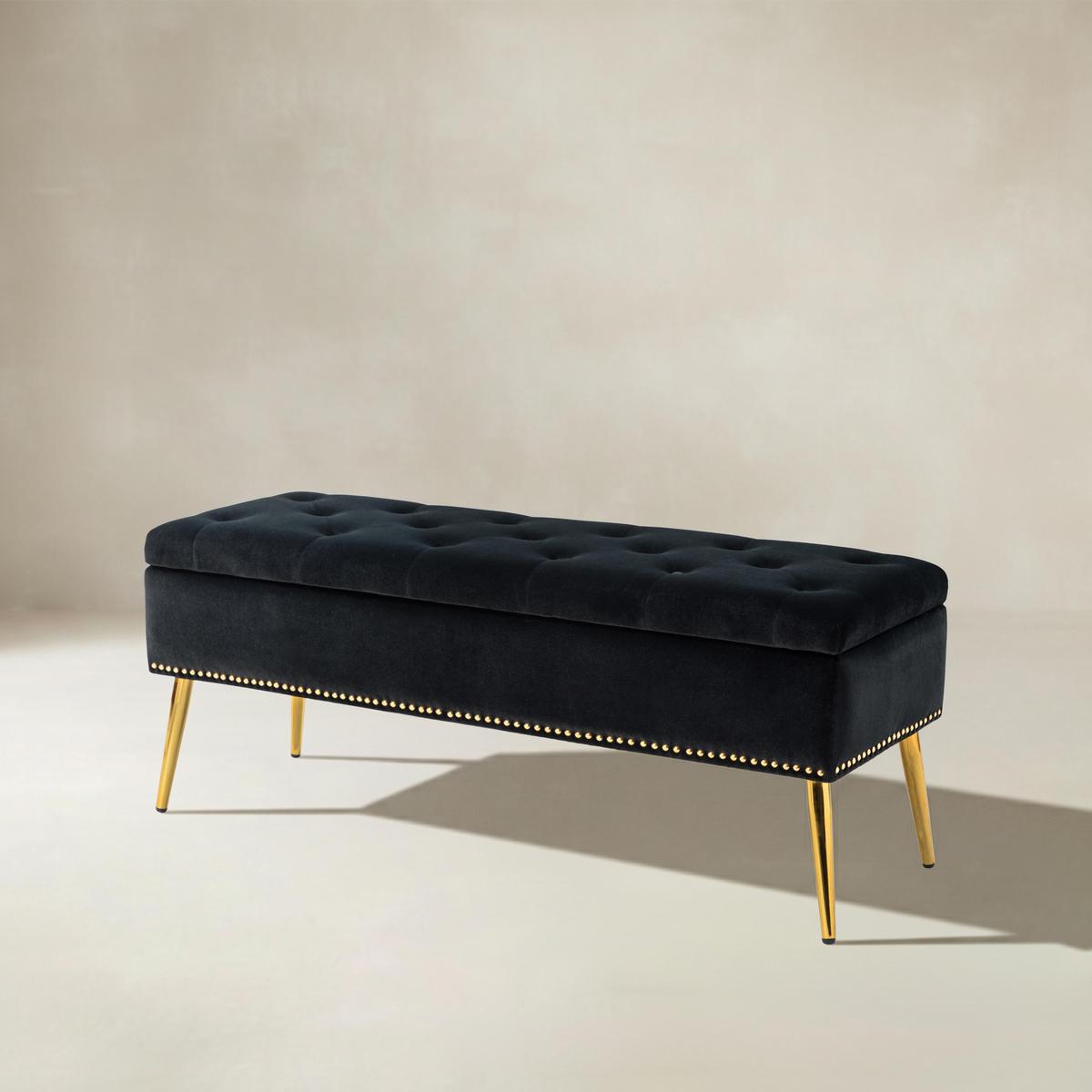 Lenore Upholstered Storage Bench - HULALA HOME