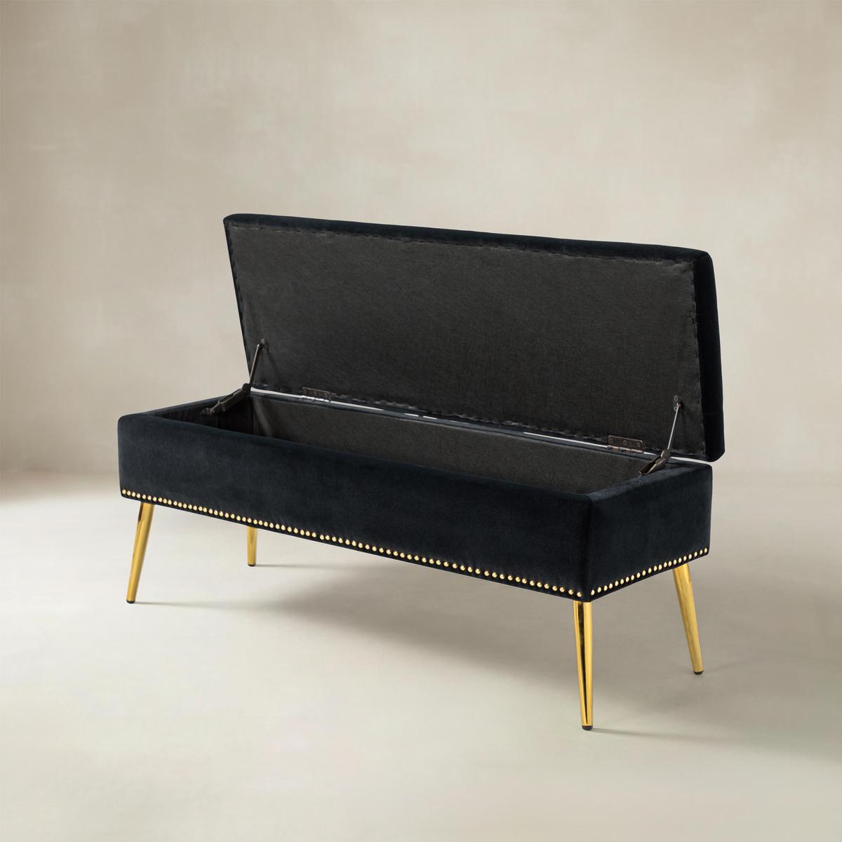 Lenore Upholstered Storage Bench - HULALA HOME