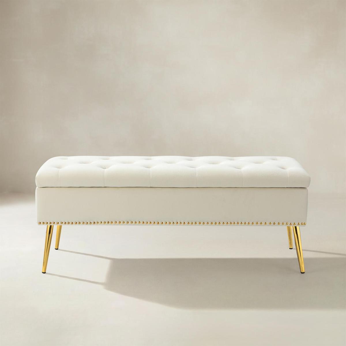 Lenore Upholstered Storage Bench - HULALA HOME