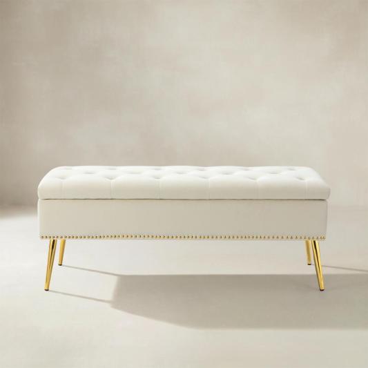 Lenore Upholstered Storage Bench - HULALA HOME