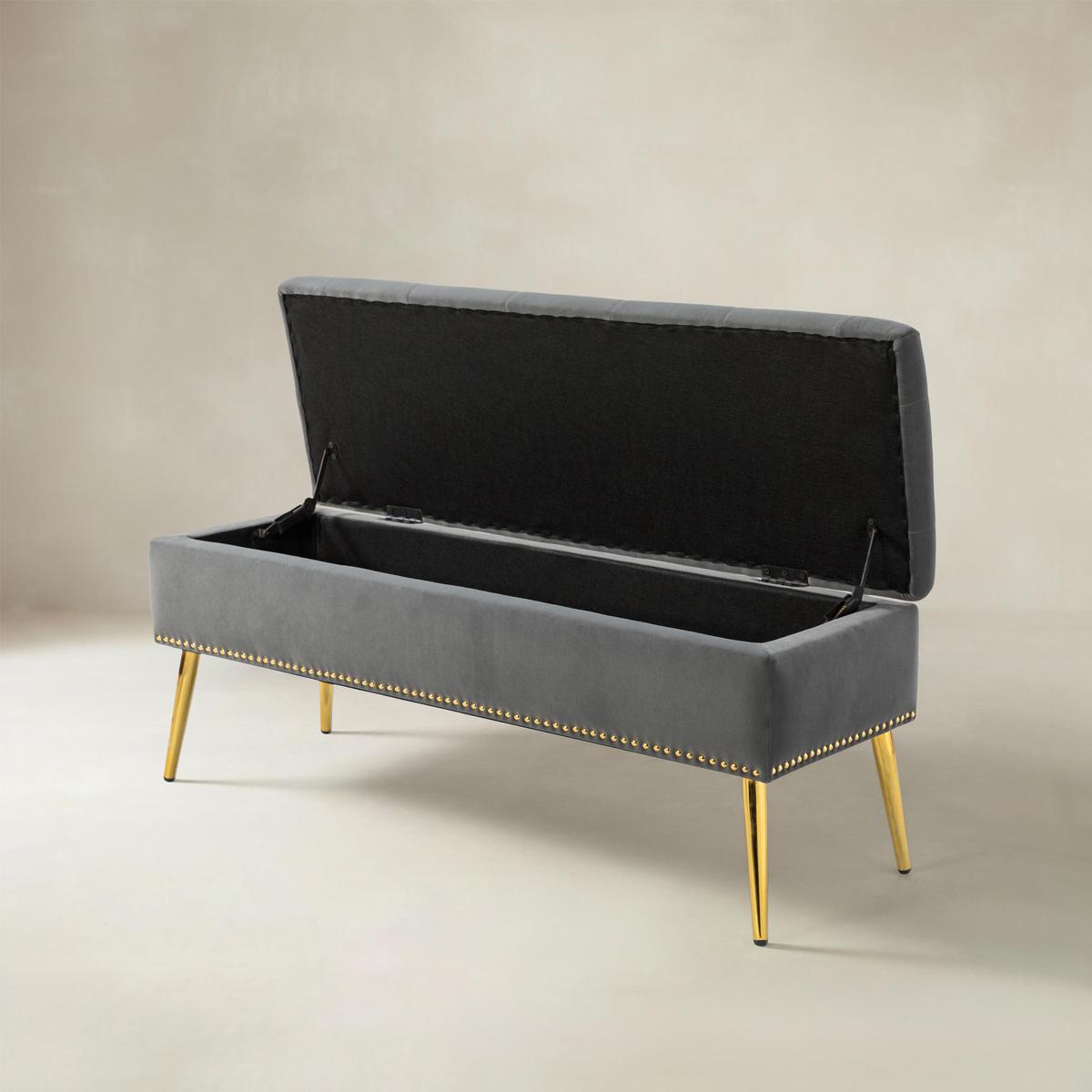 Lenore Upholstered Storage Bench - HULALA HOME