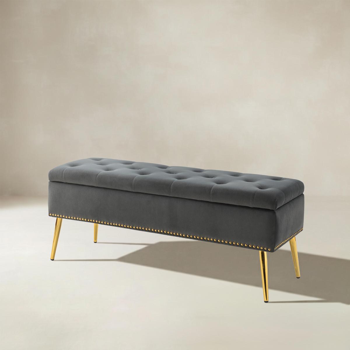 Lenore Upholstered Storage Bench - HULALA HOME