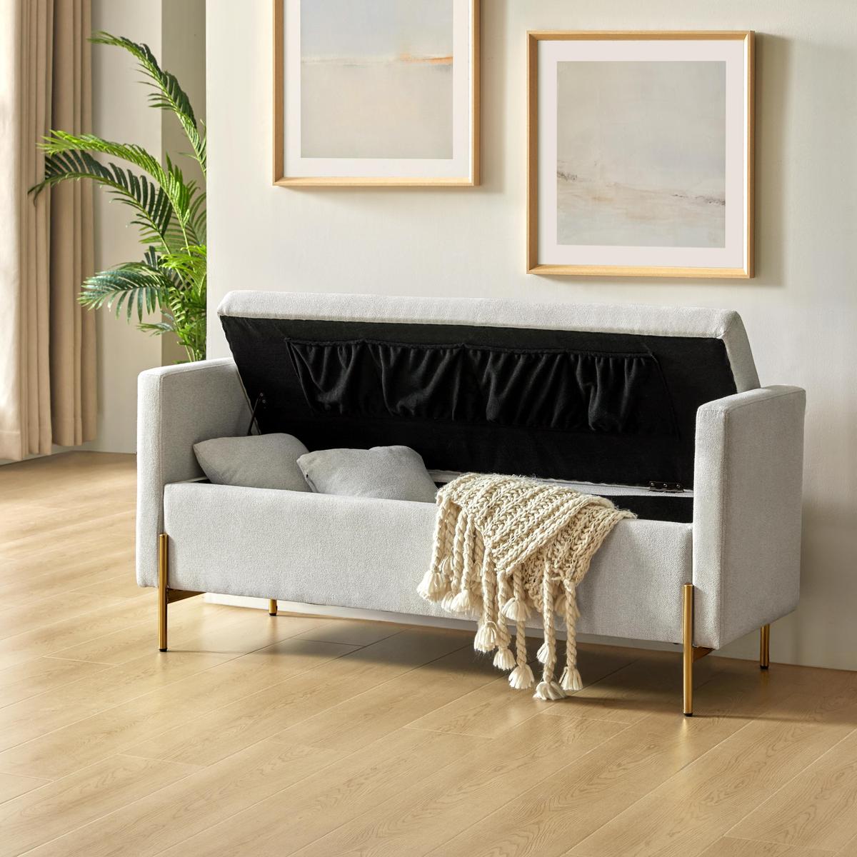 Arvid Flip Top Upholstered Storage Bench