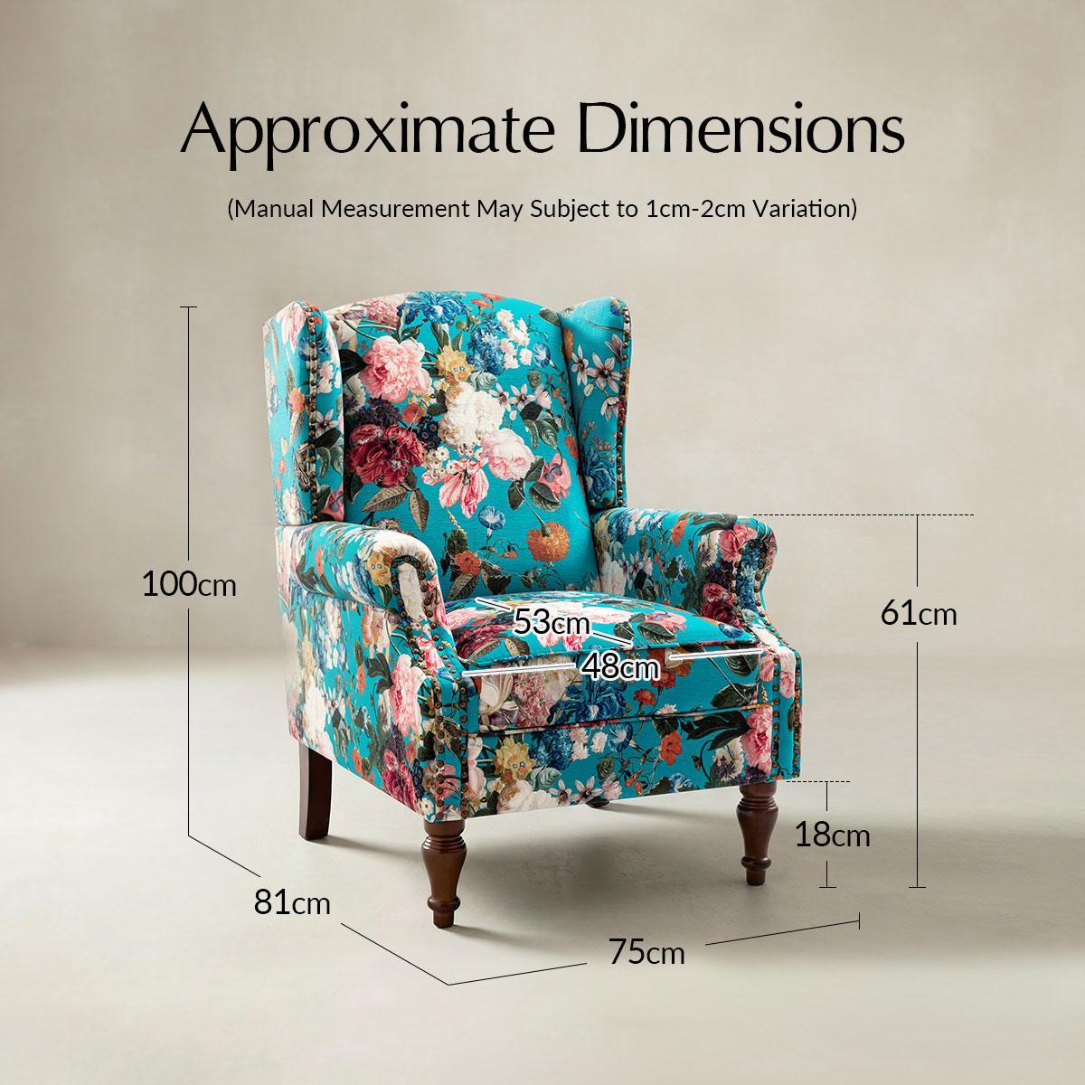 Felix Wingback Armchair with Sturdy Spindle Legs